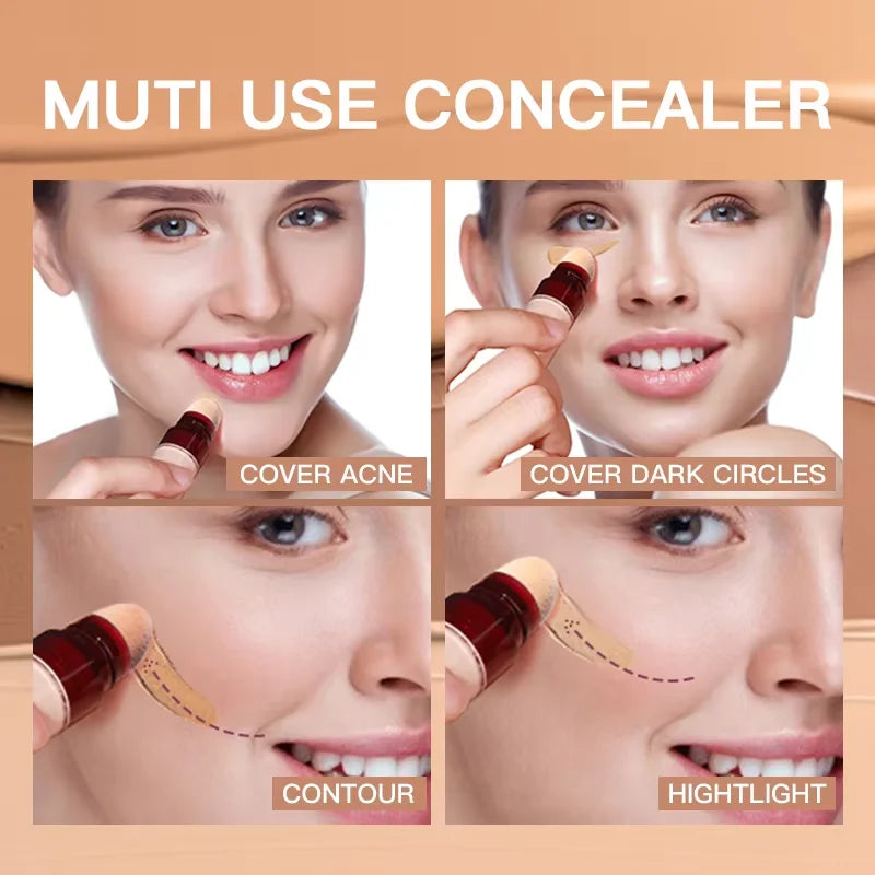 Sponge Head Concealer for Dark Circles, Tears, Freckles, Acne, Dark Circles, Pigmentation and Blemishes, Creating Natural Skin