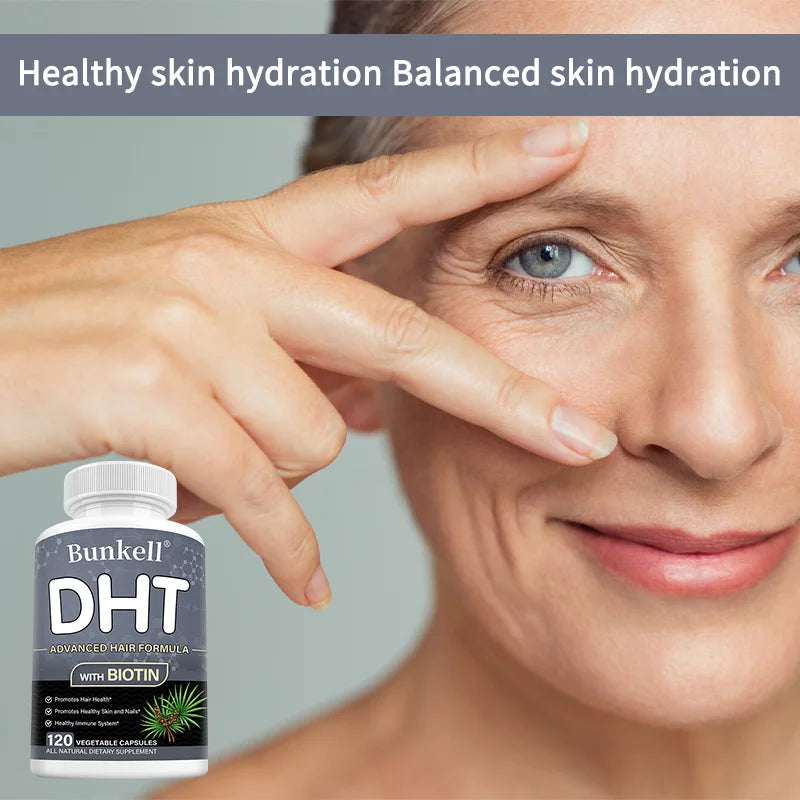 DHT Blocker, Premium Hair Care Formula, with Biotin Supplement, Support Healthy Hair,  Skin, and Nails, Promote Immune System