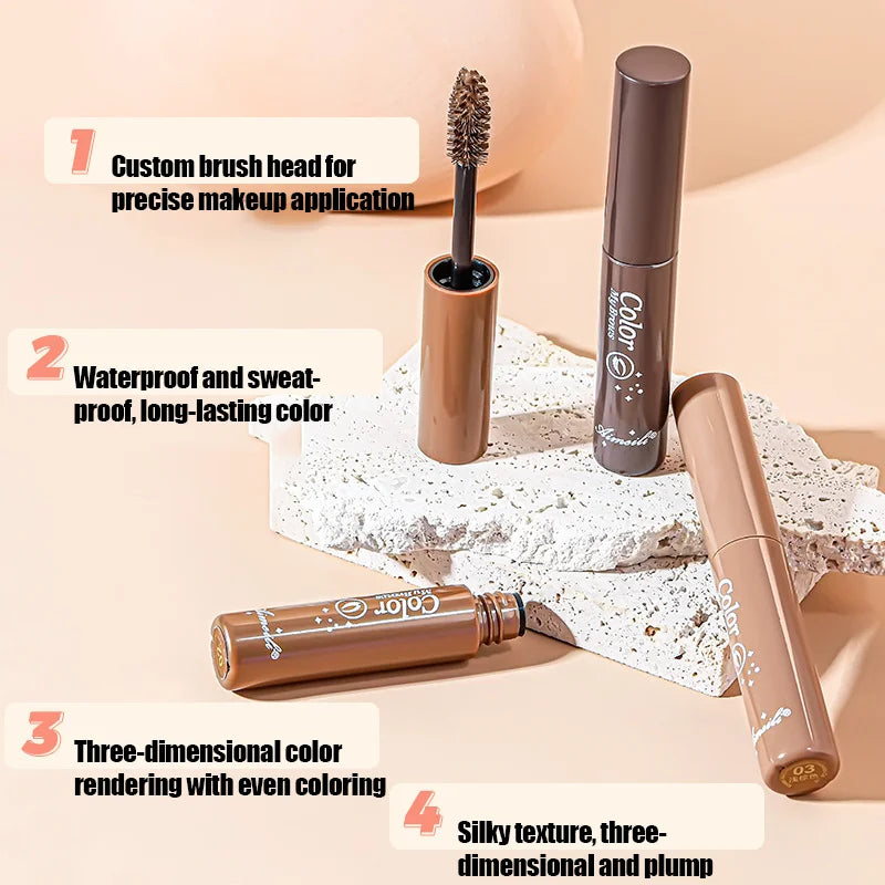 Natural Color Enhancement, Plump Eyebrow Dye Paste, Long-Lasting Waterproof Eyebrow Tattoo Dye, Cosmetics in 3 Colors