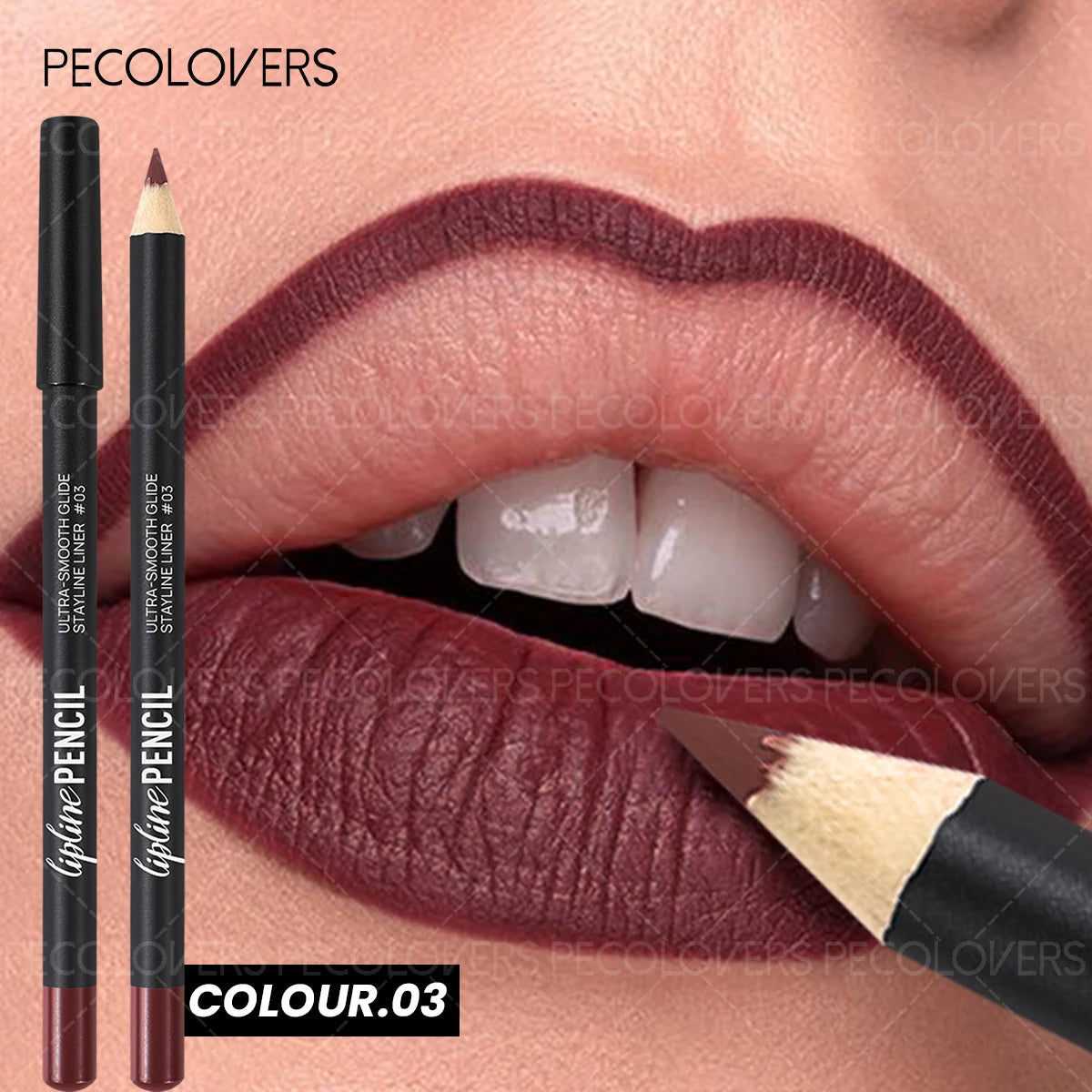 Long-Lasting Matte Lip Liner,Sweat-Resistant Smudge-Free,  Durable & , Smooth Lipliner,For Makeup Newbies & Enthusiasts