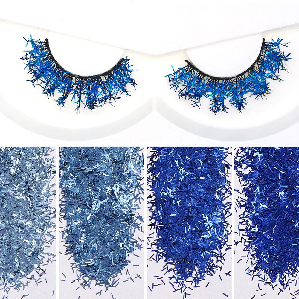 HBZGTLAD White Eyelashes Cosplay Makeup Natural Long Cross Strip False Eye Lashes
