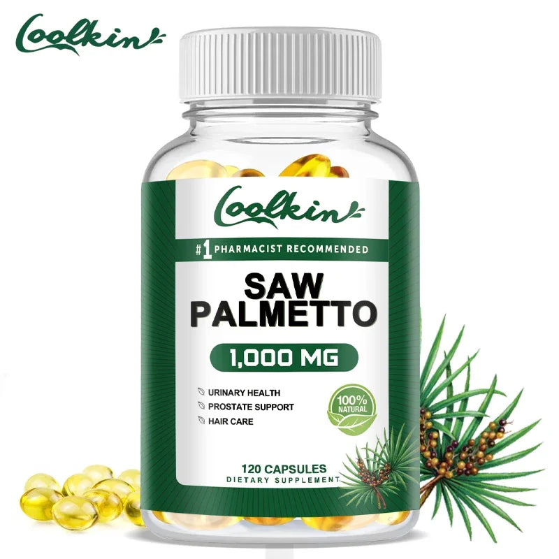 Saw Palmetto Supplement 1000 Mg - Promotes Prostate Health and Prevents Hair Loss