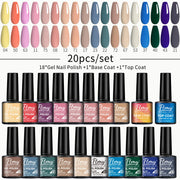 20pcs 7ml Gel Nail Polish Set Popular ColorGel Polish Soak Off UV LED Semi-PemmanentNail Gel Polish Manicure Varnish Dly Starter