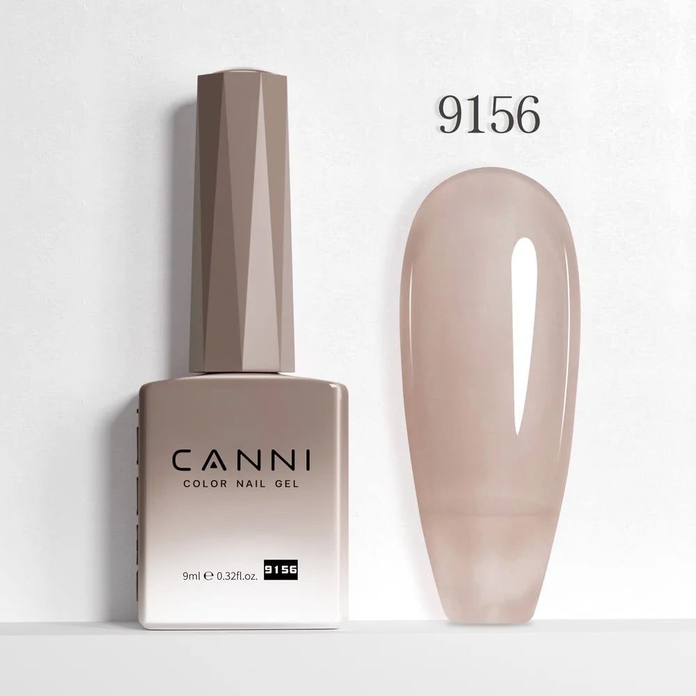Canni Nail Gel Polish Jelly Nude Color HEMA FREE TPO FREE 9ml Transparent Semi Permanent Natural Nude French Nail Gel Lacquer