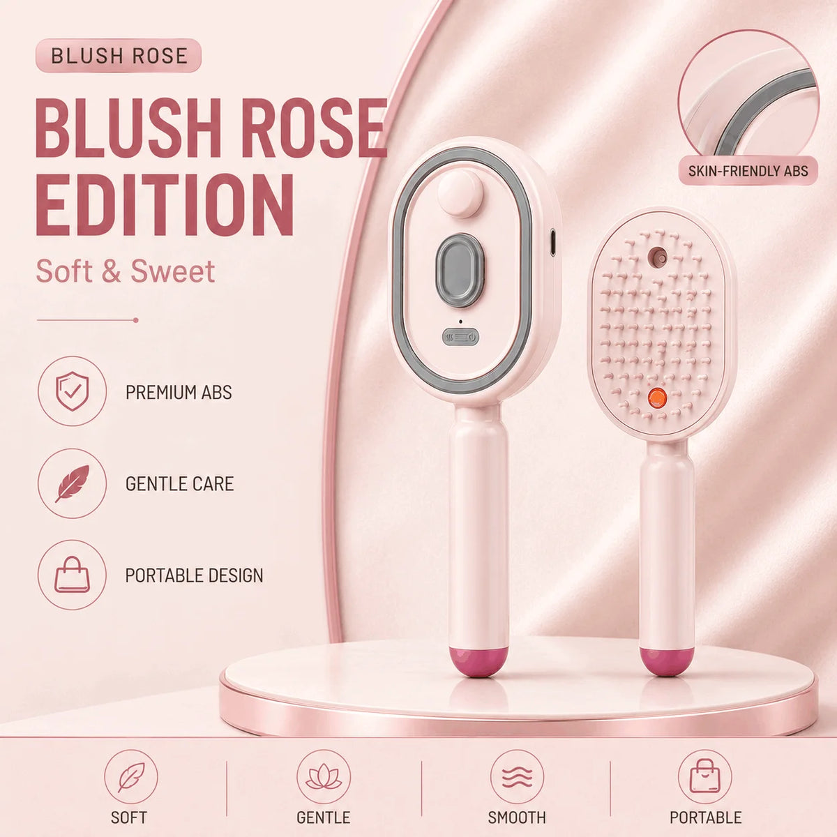 Electric Steam Brush For Hair Detangling Hair Brush Anti Frizz Hair Brush