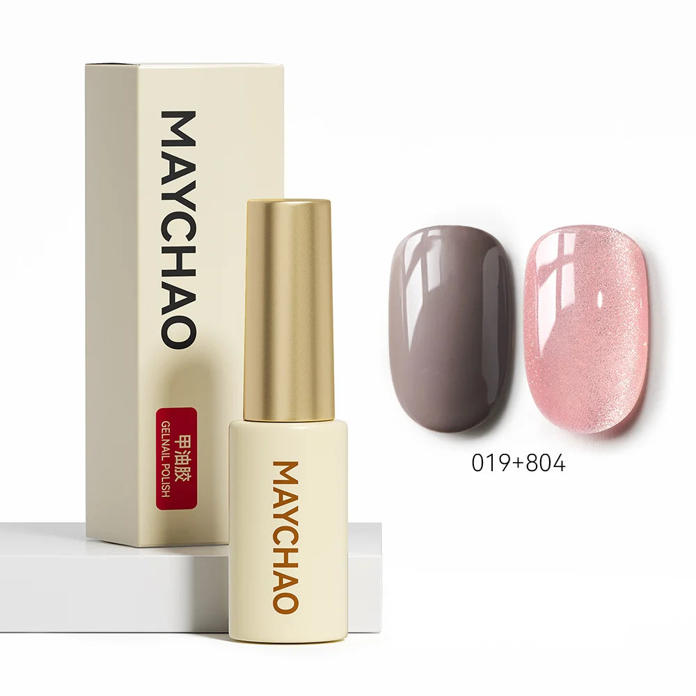 MAYCHAO 5ML Gel Nail Polish 9D Laser Diamond Glitter Cat Eye Gel Semi-Permanent Soak Off UV LED Gel Nail Manicure Tools Nail Art