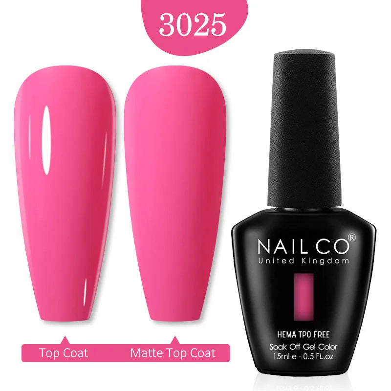 NailCO Pink Colors HEMA FREE Gel Nail Polish Nail Art Vernis Semi Permanent UV Lamp Gel Manicure for Nails Supplies Gel Polish