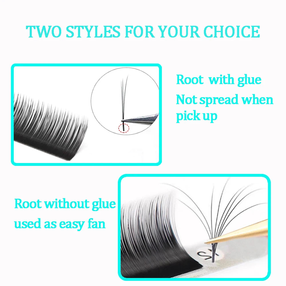 Camellia False Eyelash Extension Natural Soft Auto Fan Bloom Magnetic Easy Fanning Individual Lashes Faux Mink Silk Fake Lashes