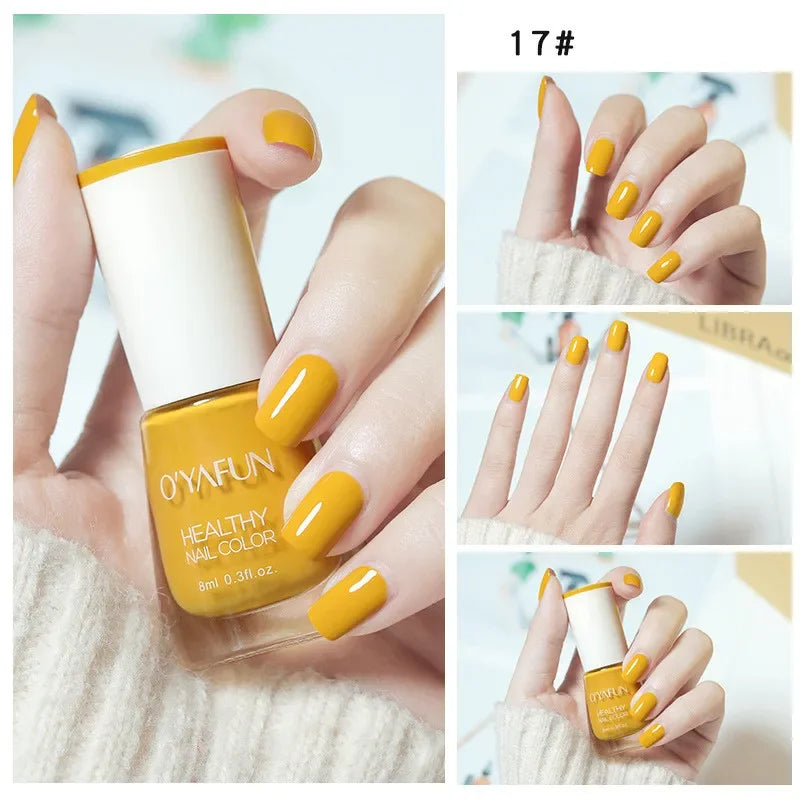 Matte Waterproof No-bake Nail Polish Nail Art Tearable Quick Dry Normal Without Lamp Nail Polish Glitter Sequins UV Varnish