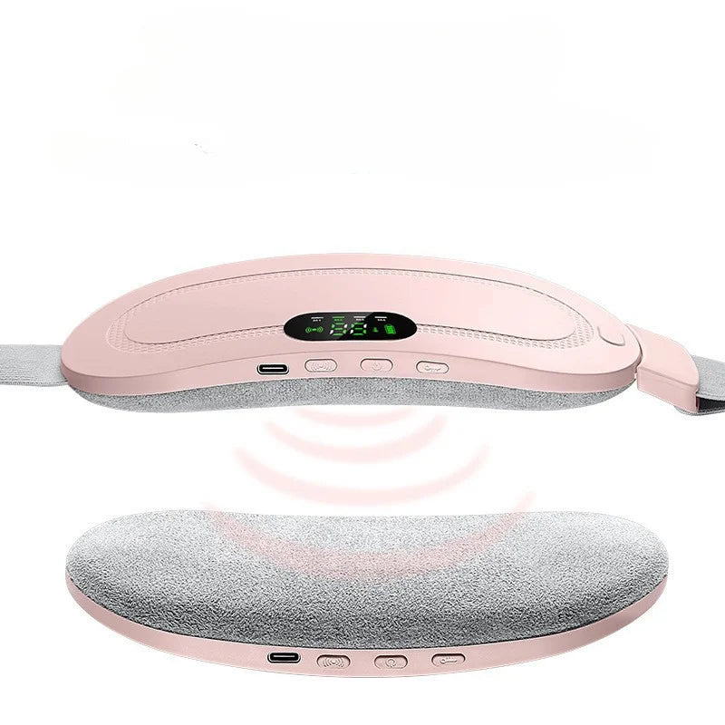 Smart Warm Abdomen Massage Belt Electric Intelligent Waist Massager for Menstrual Cramps Relief Muscle Relaxation