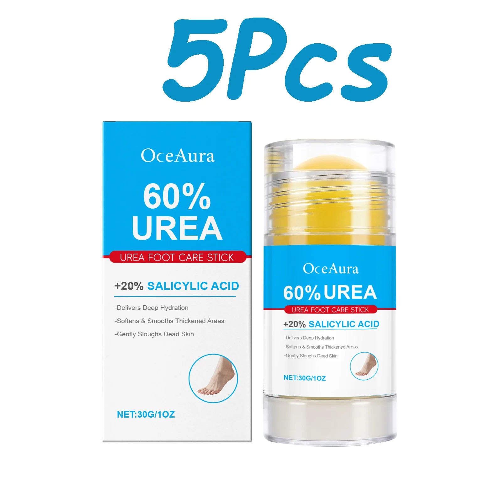 60% Urea Foot Cream Stick Moisturizing Exfoliating Soften Relieve Drying Cracked Heel Repair Deep Hydration Foot Skin Care