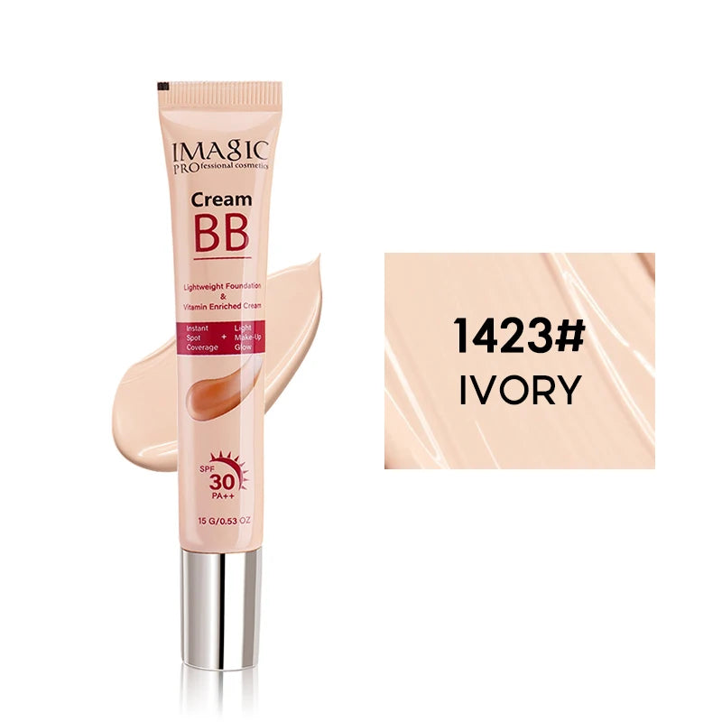 IMAGIC Lightweight Foundation BB Cream Sunscreen Smooth Coverage SPF30 PA++ Long Lasting Light Makeup Glow FA-142 15g