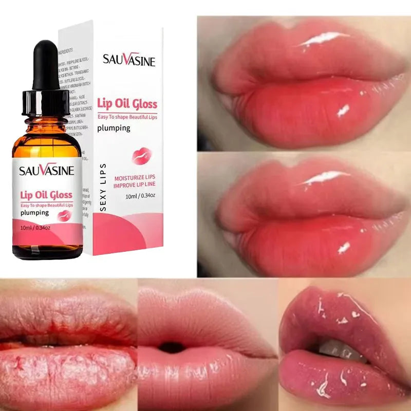 Lip Booster Plumping Serum Oil Hyaluronic Acid Moisturising Sexy Plumping Enhancer Stimulant Free Brightening Lightening Lines