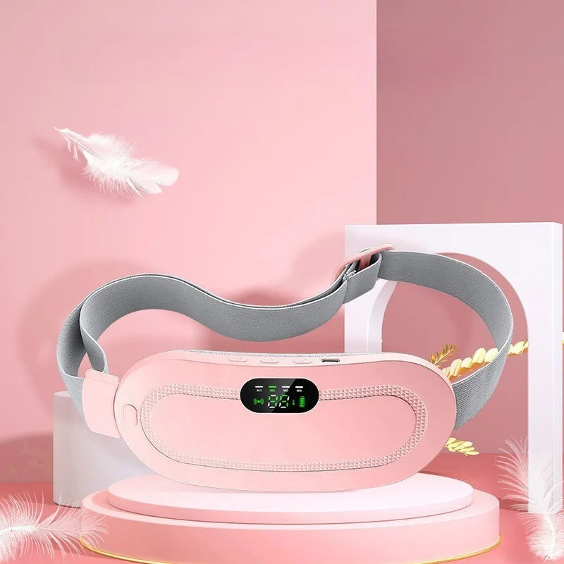 Smart Warm Abdomen Massage Belt Electric Intelligent Waist Massager for Menstrual Cramps Relief Muscle Relaxation