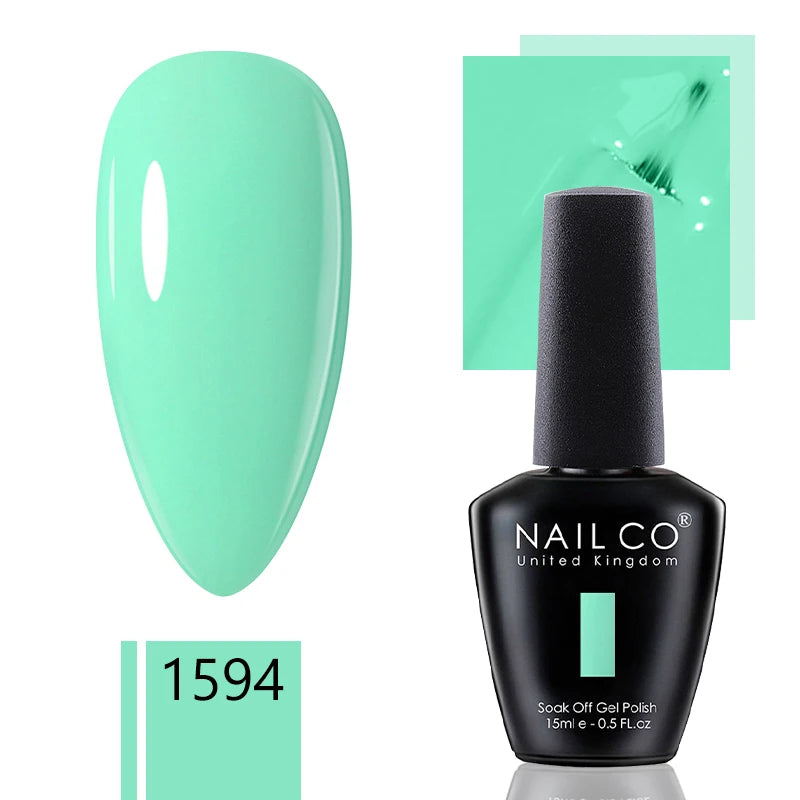 NAILCO 15ml Dark Gel Nail Polish Semi-permanent Varnish Hybrid UV Nails Art Glitter Colors Gel Polish Manicure Enamels For Nails