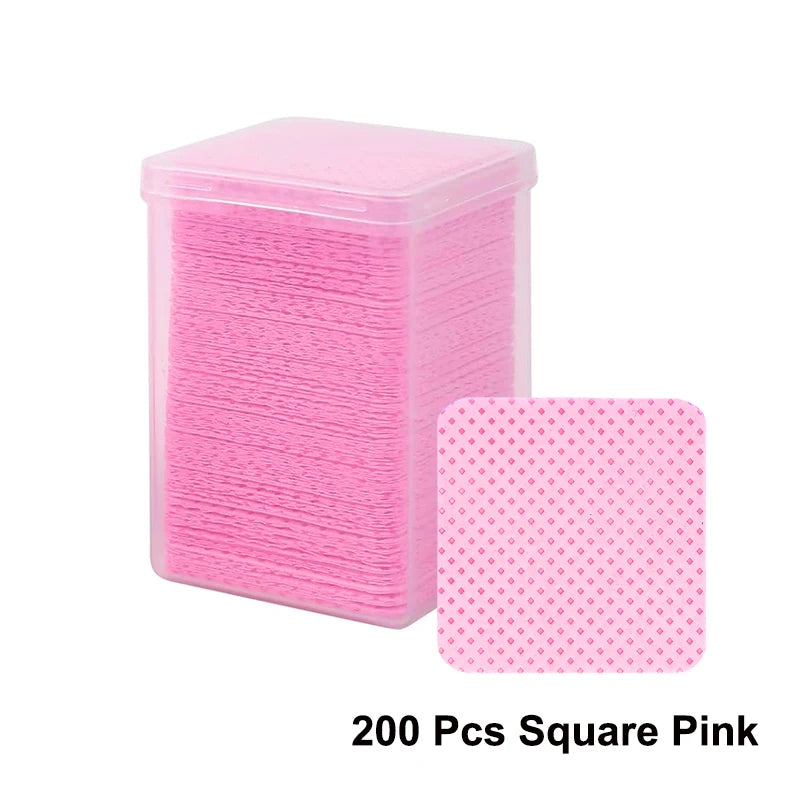 YIKOOLIN 200 Pieces Lint-Free Nail Wipes Eyelash Glue Wipes Nail Polish Removal Wipes for Professional Eyelash Extension Product