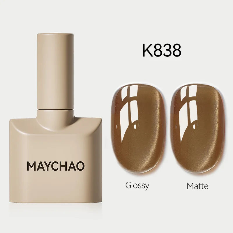 MAYCHAO Glitter Gel Nail Polish 7.3ml Semi-permanent Sequins Shiny Gel Base Top Coat Soak Off UV LED Varnish Nail Art Decoration