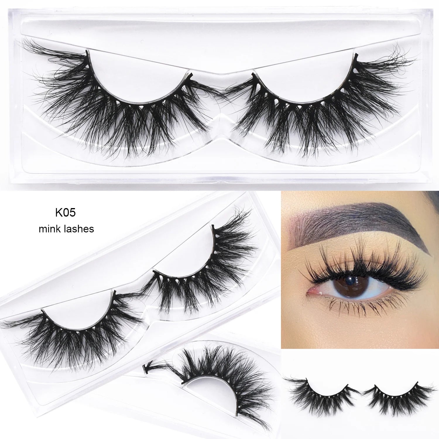 Mink Fake Eyelashes 3D Mink Lashes Natural Long False Eyelash Cruelty-free Mink Hair Fluttery False Lashes Makeup D101 Lash Gift