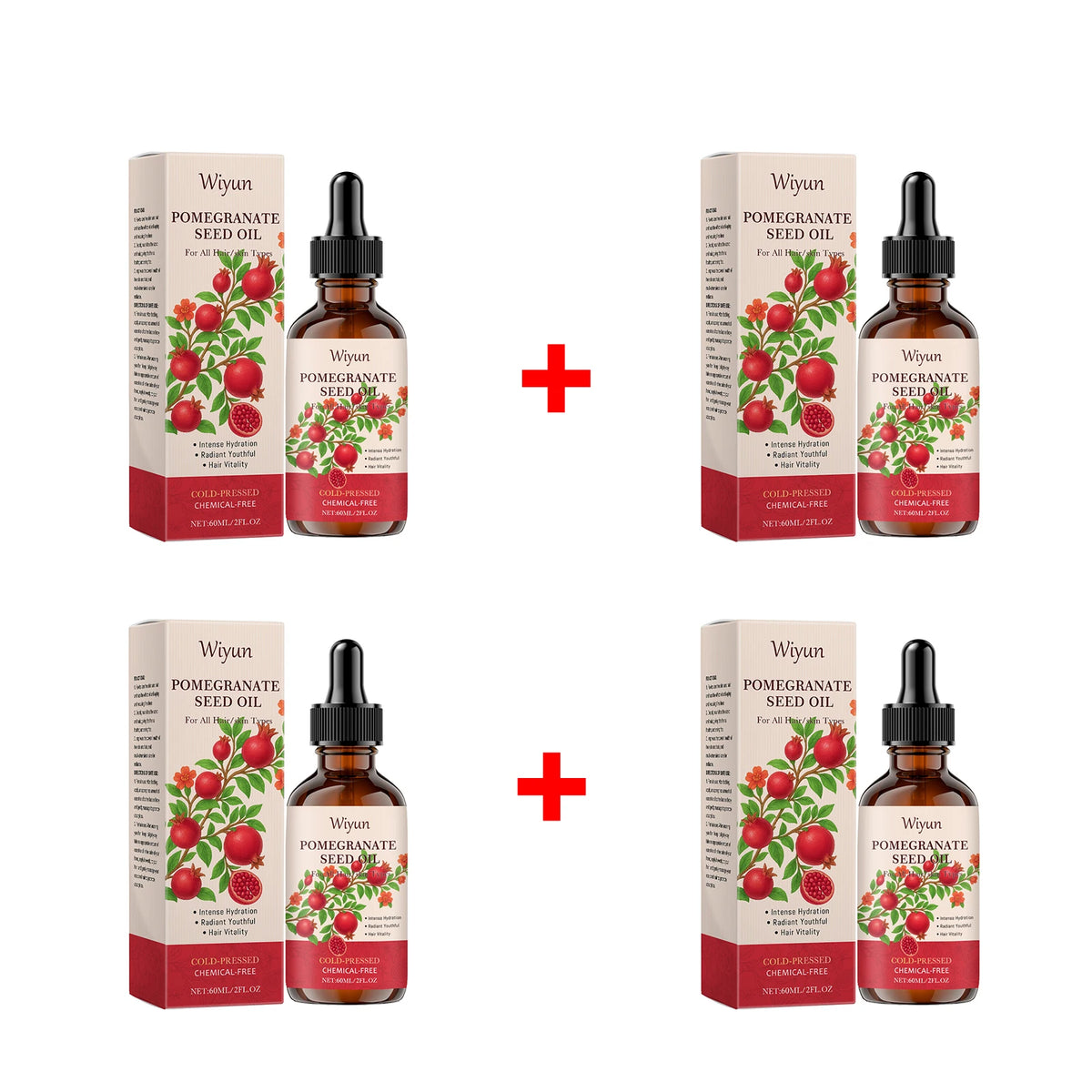 Pomegranate Seed Oil for Hair Skin Care Nourishing Scalp Increase Skin Elasticity Reduce Dryness Smoothing Cold-Pressed Body Oil