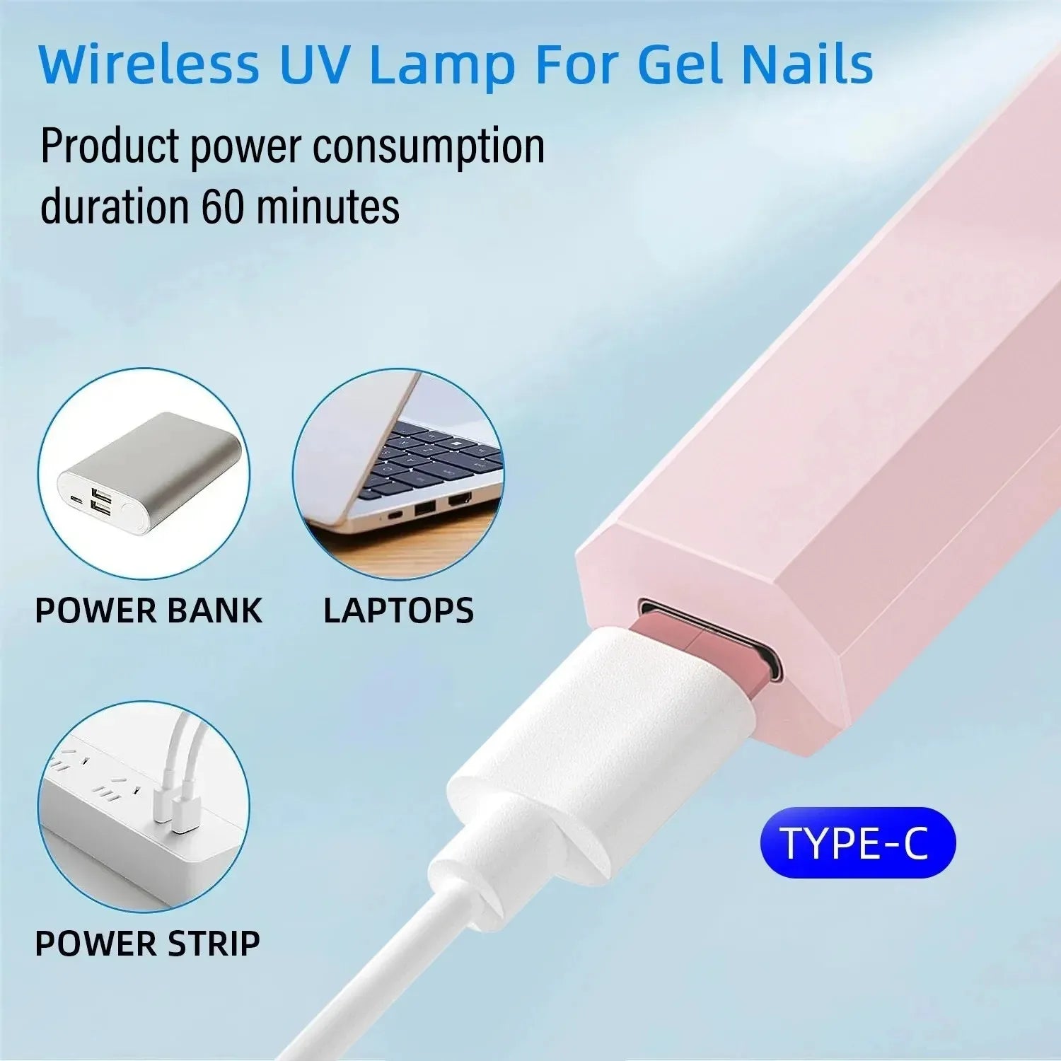 Handheld Monogram Lamp UV LED Nail Light For Curing All Gel Polish USB Rechargeable Quick Dry Manicure Machine Nail Art