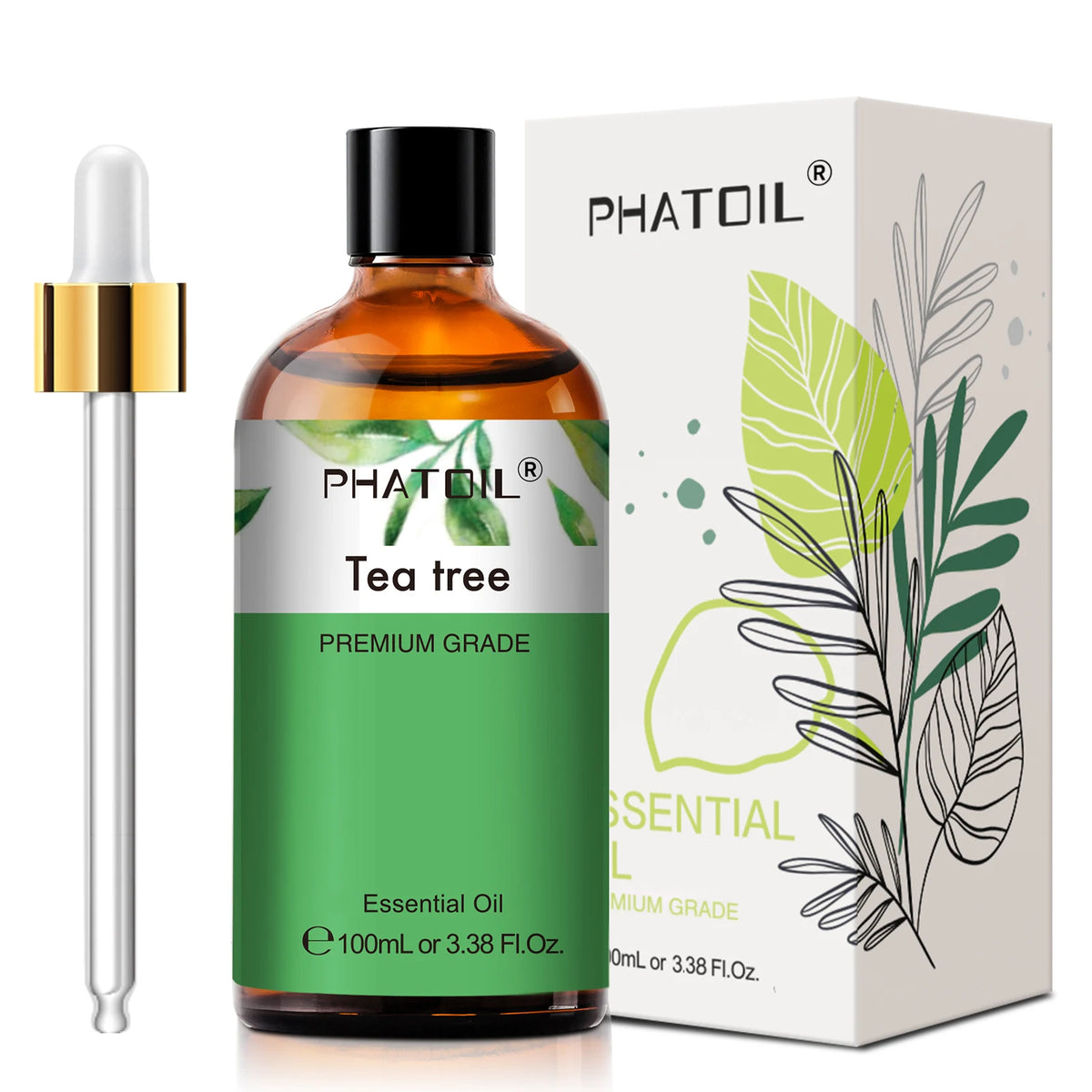 PHATOIL 100ml Premium Essential Oil Sandalwood Lavender Eucalyptus Peppermint Lemongrass Vanilla Aromatherapy Essential Oils