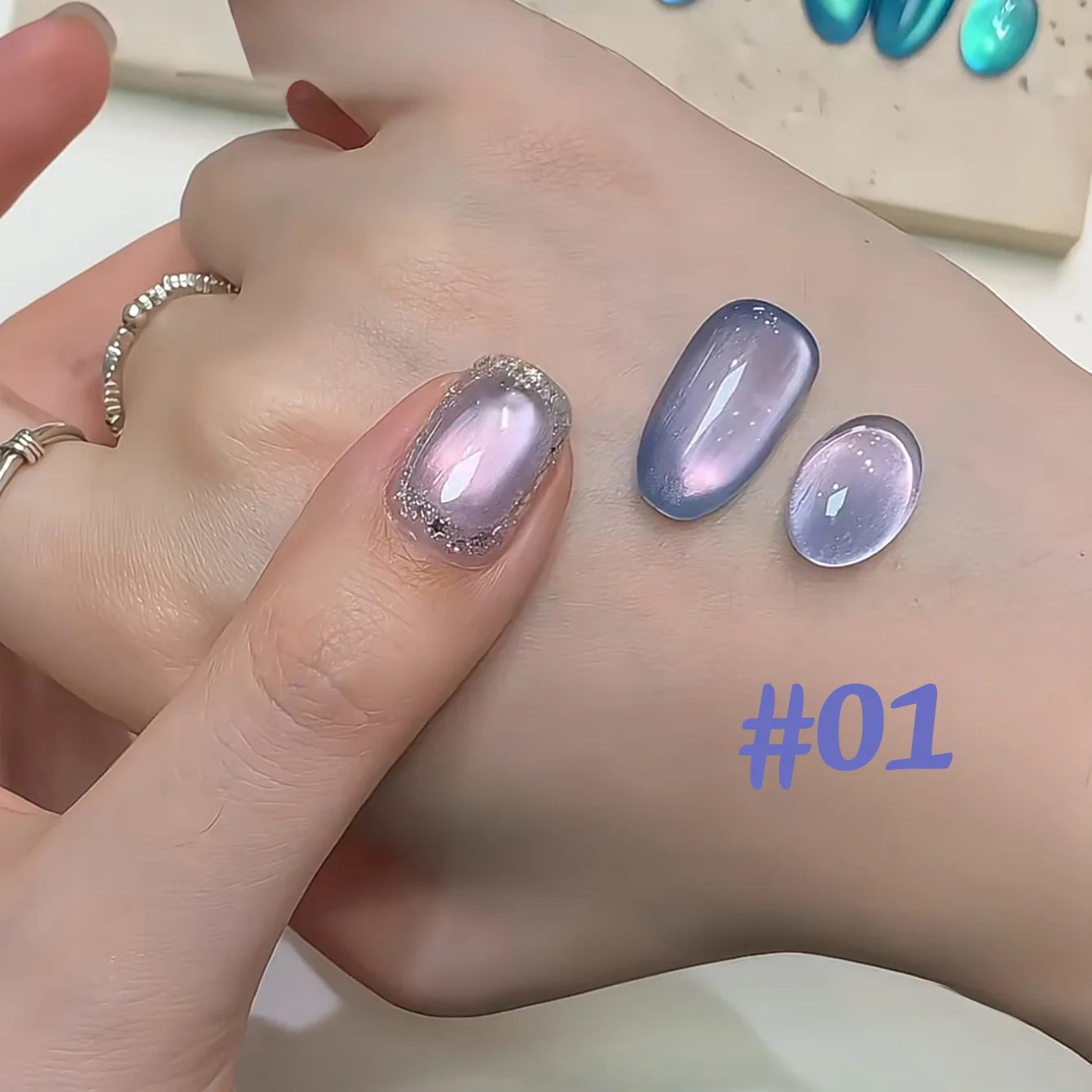 TC 10ML 2026 New Star Bamboo Cat Eye Nail Supplies Pavilion Strobe Green Glass Bead Cat Eye Magnetic Gel Polish Summer Nails