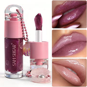 3 Colors Mirror Pearl Lip Gloss Long-lasting Moisturizing Shine Glitter Lip Glaze Waterproof Glass Liquid Lipstick Women Makeup