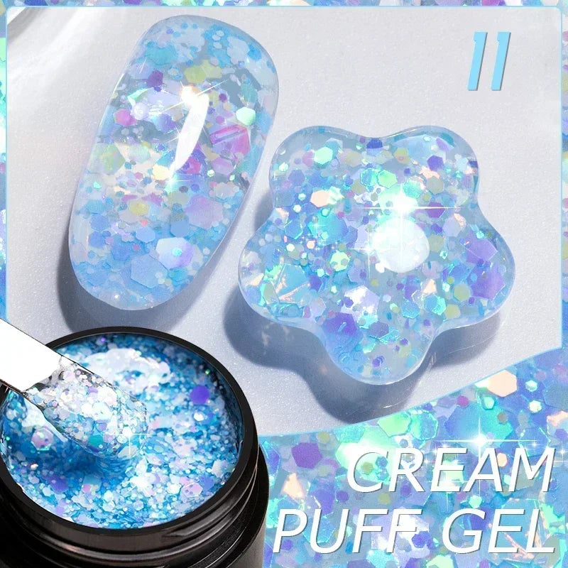 7.5ML Green Crystal Cat Magnetic Gel Nail Polish Shiny Green Glitter Cat Eye Gel For Manicure Soak Off UV Nail Art Varnish