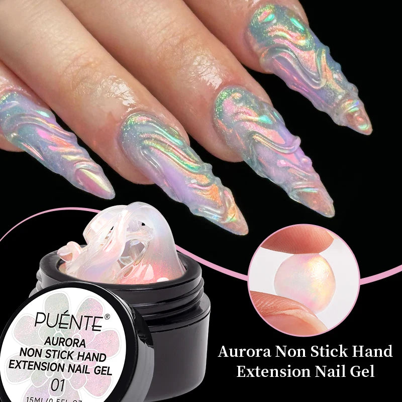 PUENTE 5ml Flower Fairy Gel Nail Polish Pink Blue Purple Natural Dried Flowers Gel For Nail Art Soak Off UV Varnish For Manicure