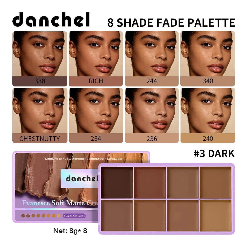 Cream Concealer Palette Full Coverage for Tattoos Scars & Dark Spots Cream Concealer Long-Wear Natural Flawless Soft Matte Makeu