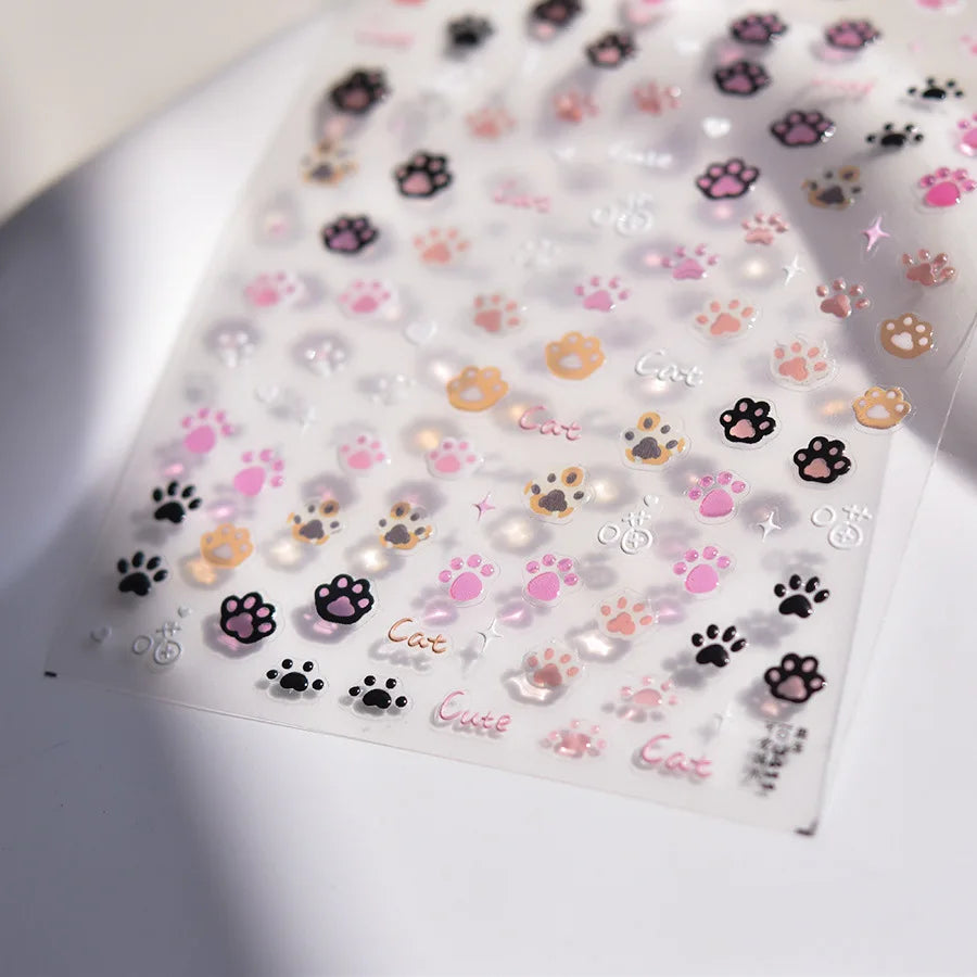 1pcs 5D Kawaii Jelly Fish Nail Art Stickers Blue Jellyfish Adhesive Nail Art Decorations Stickers 3D Manicure Decals Accessories