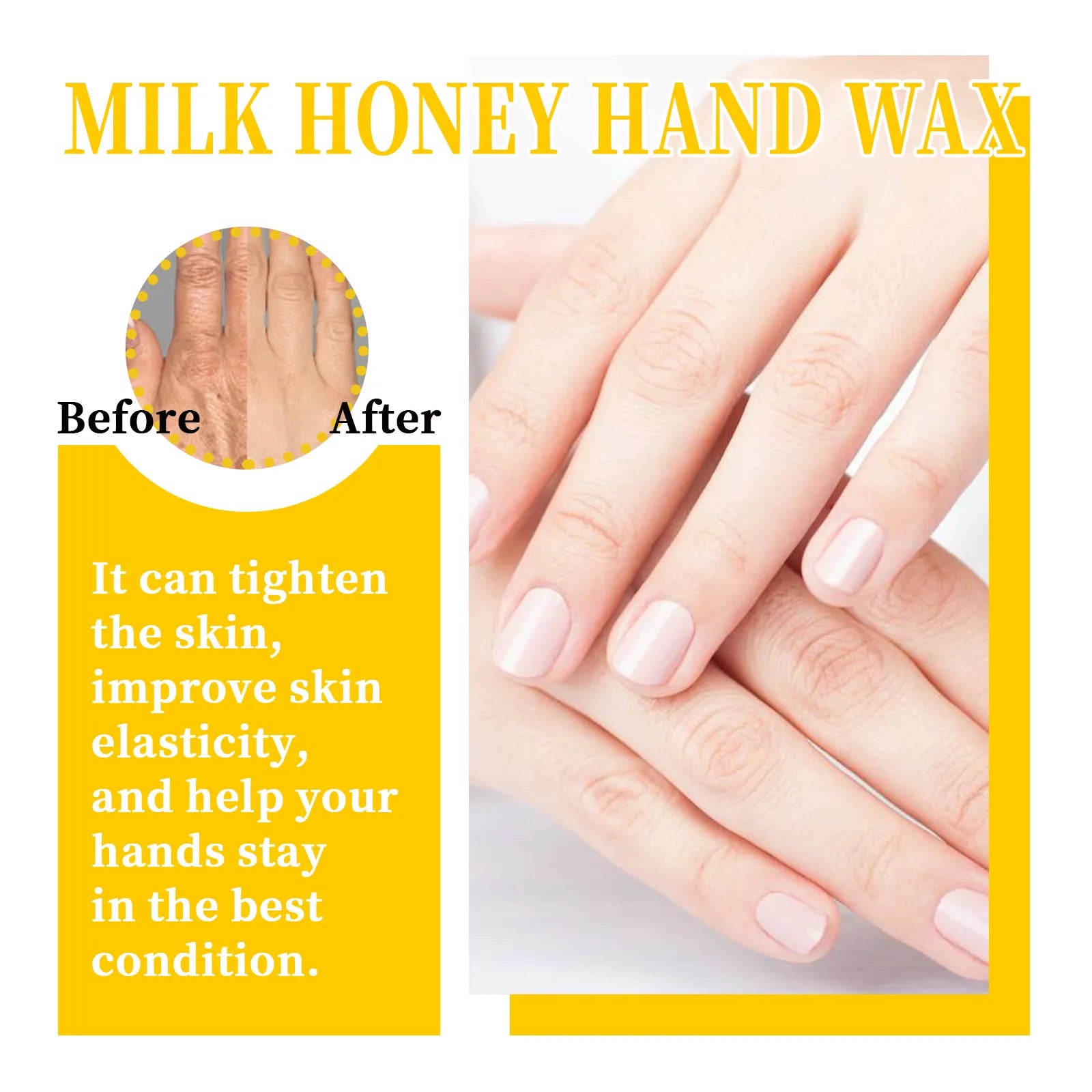Milk Honey Hand Wax Moisturizing Nourishing Hand Mask Tender Skin Improve Drying Dull Cracked Skin Brightening Hand Care