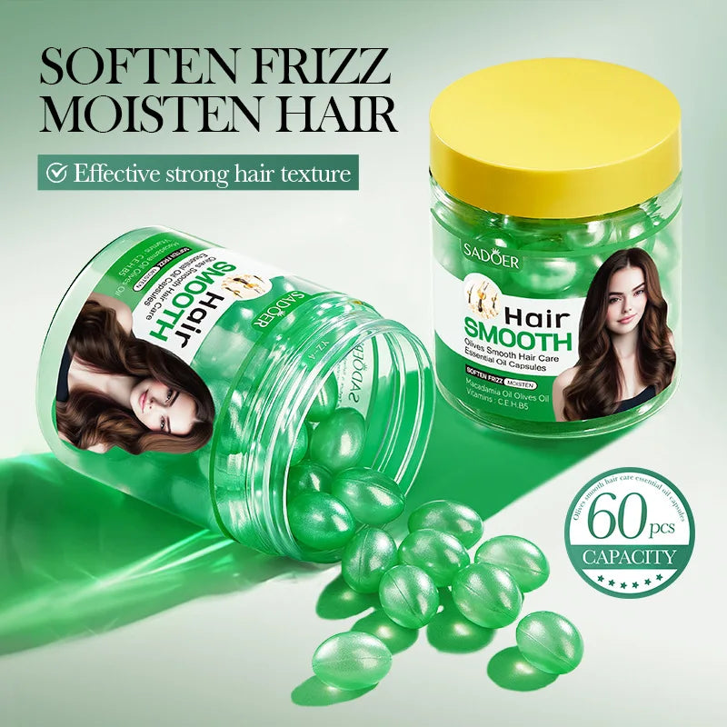 Keratin Hair Care Vitamin Capsule 5-Second Natural Restore Hair Soft Smooth Hair Mask Deep Moisturize Damage Hair Repair Product
