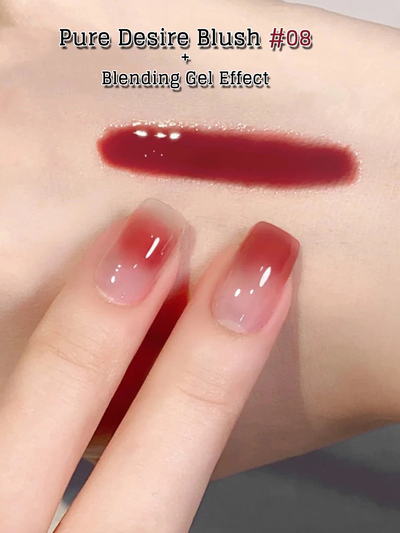 MN 2026 New 1-8PCS Fall Nails Popular Pure Desire Blush Jelly Gel Nail Polish Pink Nails Red Nails Ice-Clear Nude Nail Polish