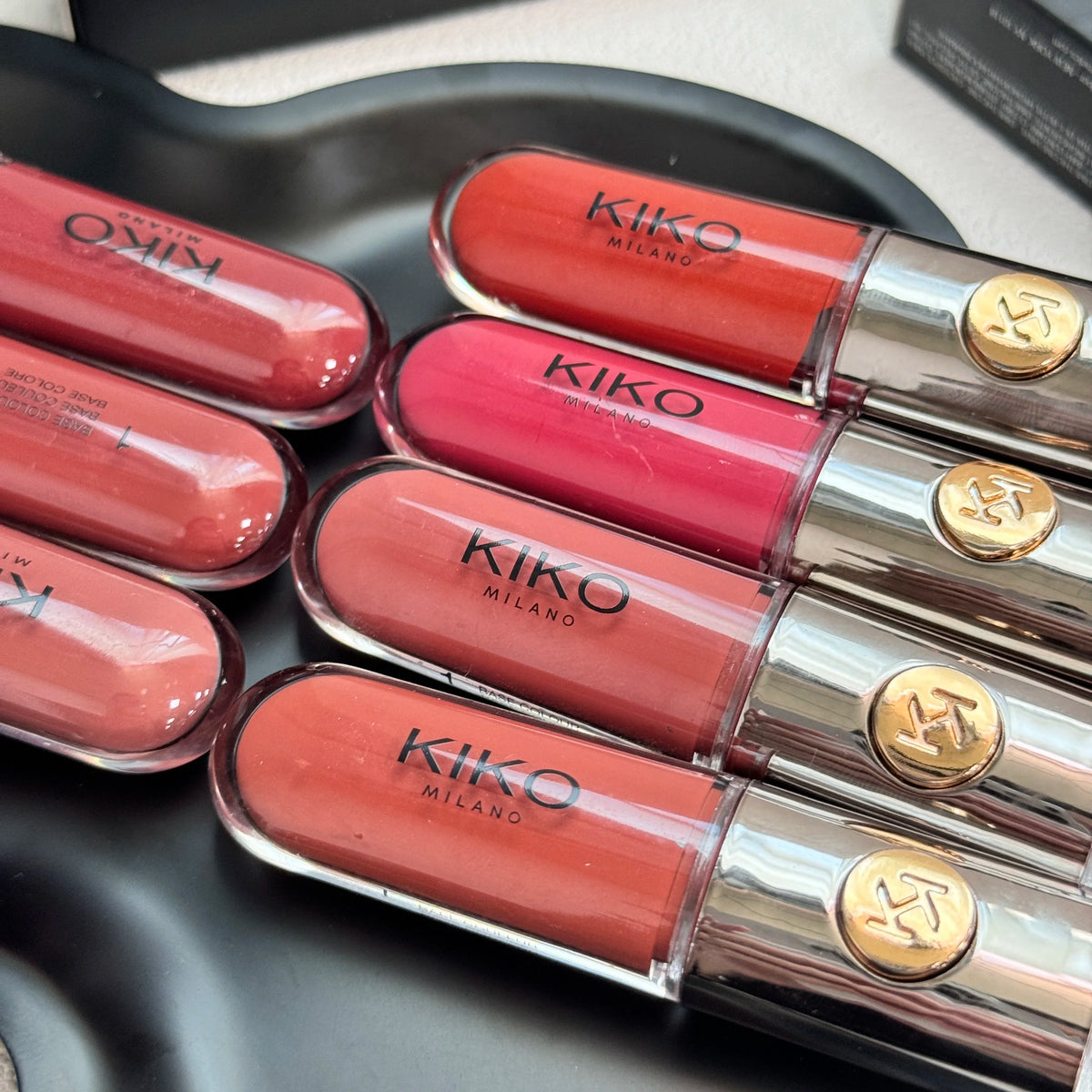 Kiko Double Headed Lipstick Transparent Mirror Non Fading Non Stick Cup Lip Gloss Milk Tea Bean Paste Naked Nature Lip Makeup