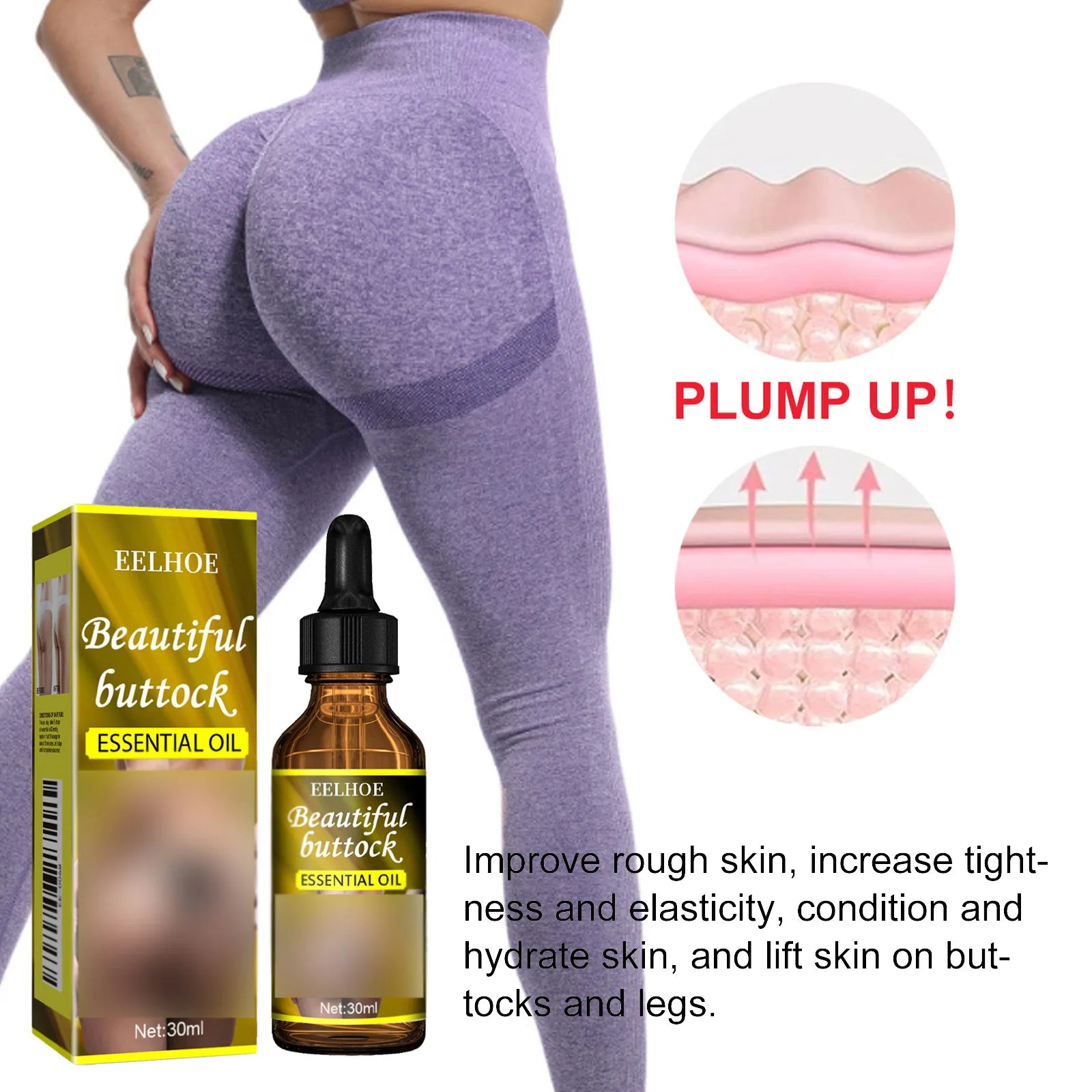 Buttock Enlargement Cream Butt Lift Up Firming Essential Oil Big Ass Enhance Hip Growth Tighten Shaping Sexy Body Care for Women