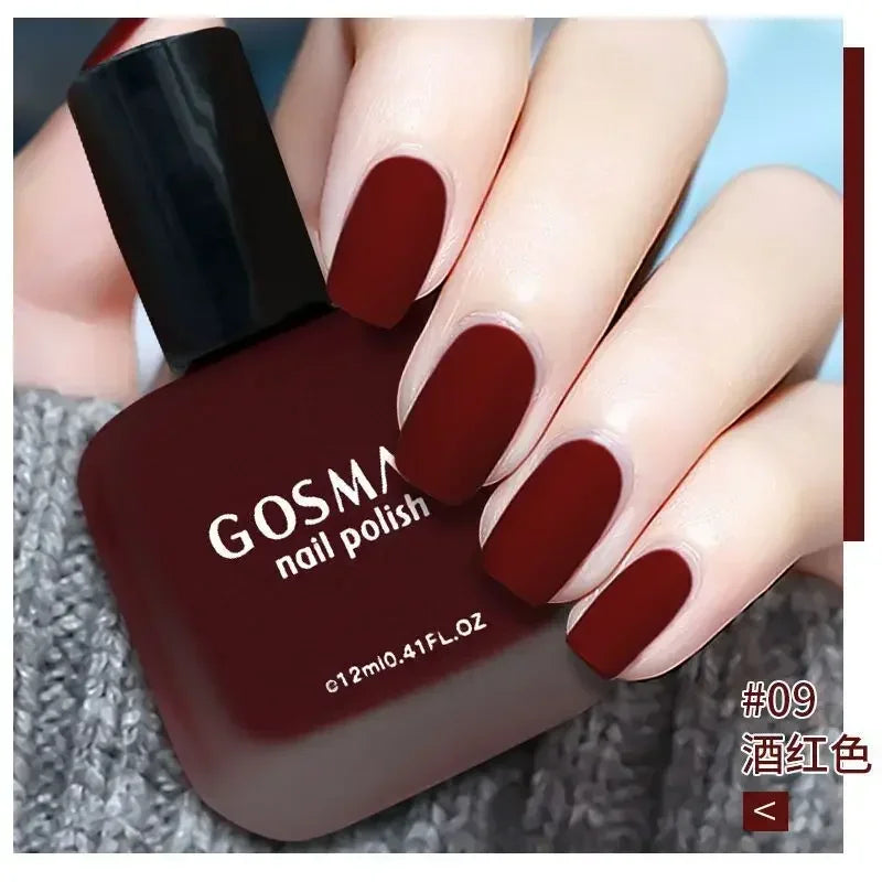 12ml Frosted Nail Polish Quick Dry Long Lasting No Baking Matt Semi-permanent Nail Art Nail Gel Varnish Manicure Tools