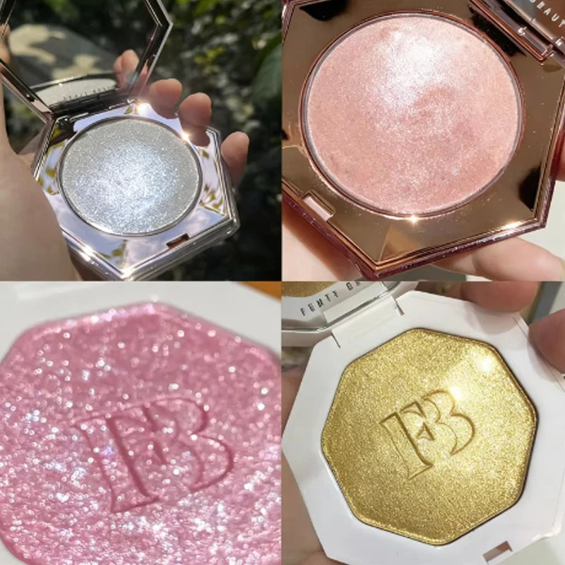 Fenty Beauty Powder Highlighter Contour Palette Long-lasting Shimmer Easy to Blend for All Skin Tones Natural Face Cosmetics