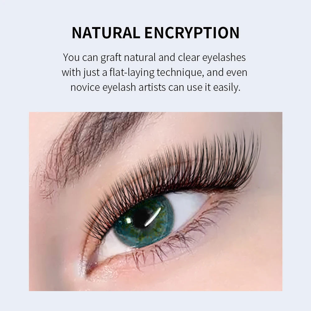 GLAMLASH U Shape YY False Eyelashes 8-15mm Mix C D Curl Double Tips Lashes Extension Hand-wowen Individual Eyelash