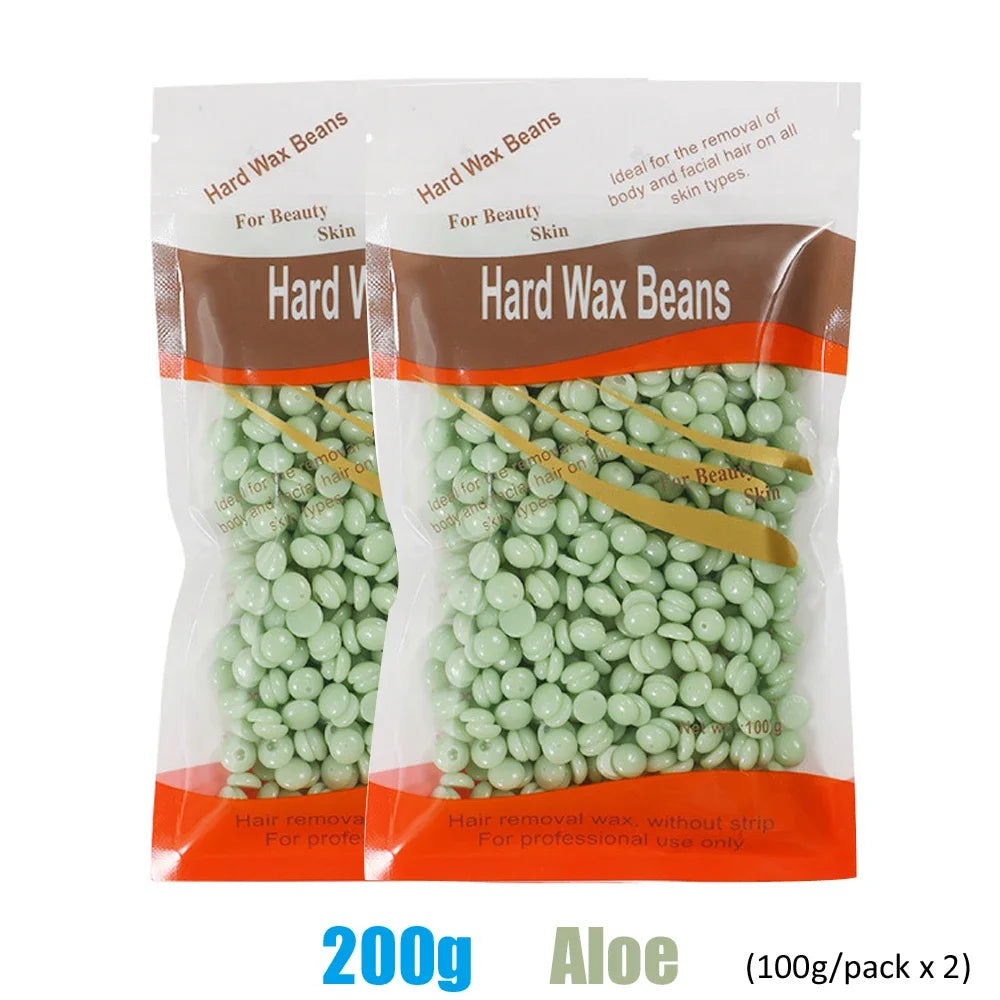 Hair Removal Wax Beads 500g/200g/50g For Wax Heater Painless Depilatory Waxing Body Hair Removal Beans Grooming Tool Unisex
