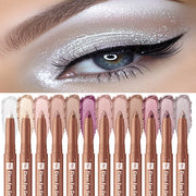12 Colors Waterproof Eyeshadow Sticks Long Lasting High Pigmented Shimmer Glitter And Matte Eyeshadow Pencil Makeup