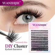 Mix Color 144 Russian Volume YUANZHIJIE False Eyelashes Natural Soft DIY Cluster Segment Lashes Cute Deer Rainbow Eyelashes
