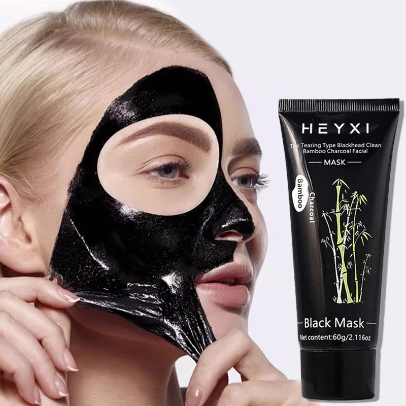 Bamboo Charcoal Tear Off Facial Mask, Clean Skin, Cool and Control Oil, Replenish Water and Moisturize, Make Skin Cleaner
