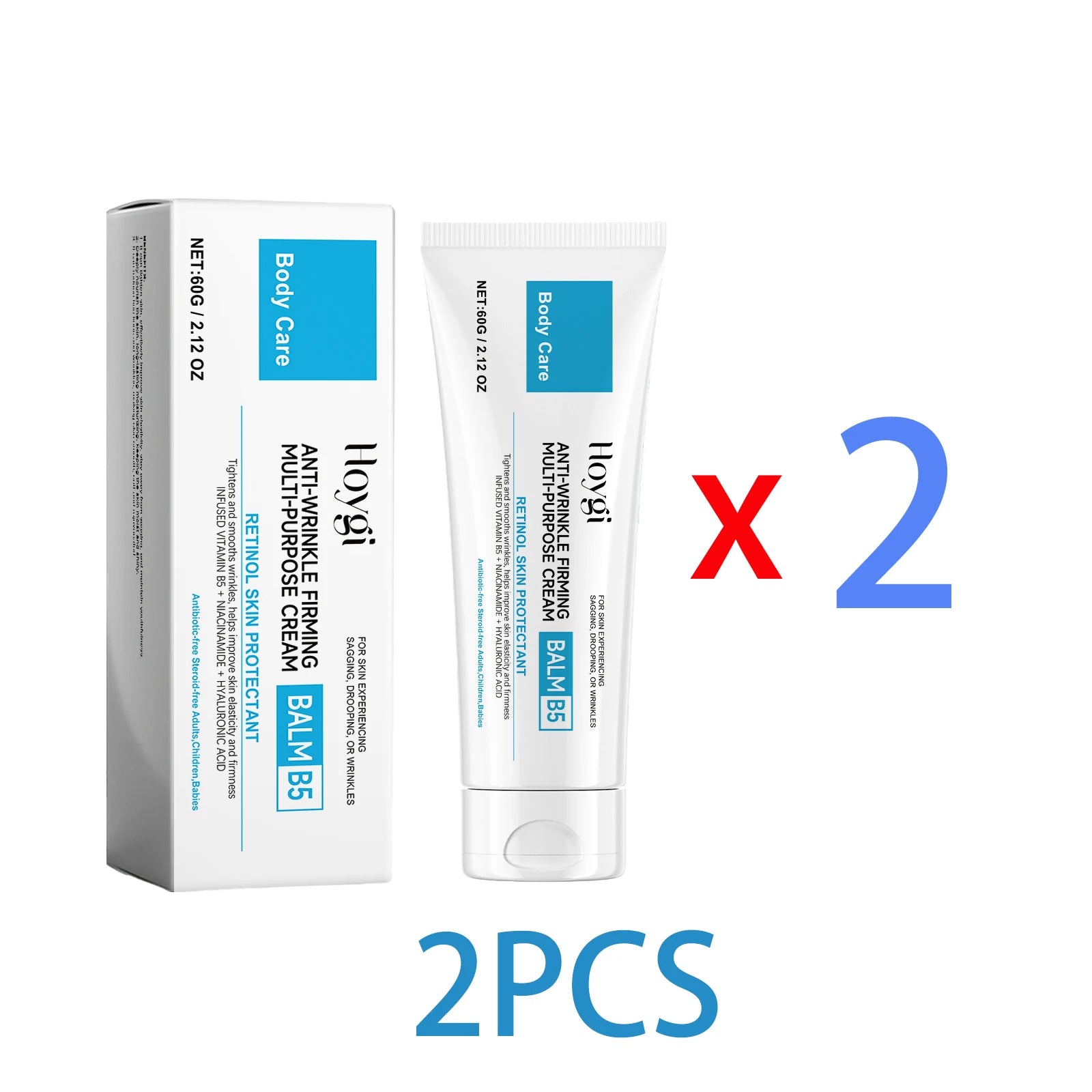 Retinol Body Butter Cream Anti Wrinkle Firming Moisturizer for Sagging Skin Deep Hydration Stretch Marks Vitamin B5 All Skin 60g