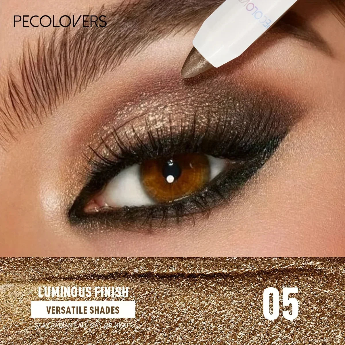 1PC Waterproof Glitter Eyeshadow Helight Pen, Natural Look, Long Lasting Eyeshadow Pencil Highlighter Stick Eyes Makeup Tools