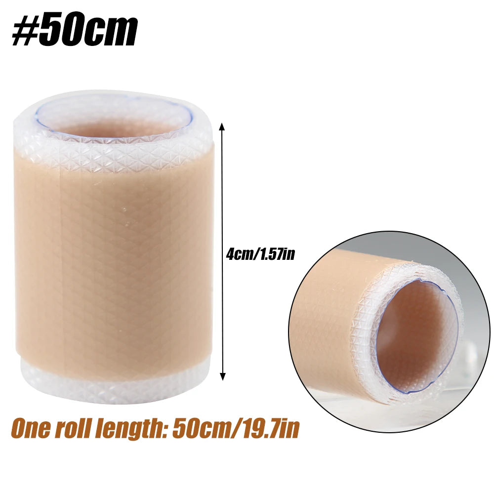 1 Roll Silicone Scar Sheets - Medical Grade, Reusable Scar Tape for Keloid, C-Section, Surgery, Burn, Acne - Waterproof, Latex-F
