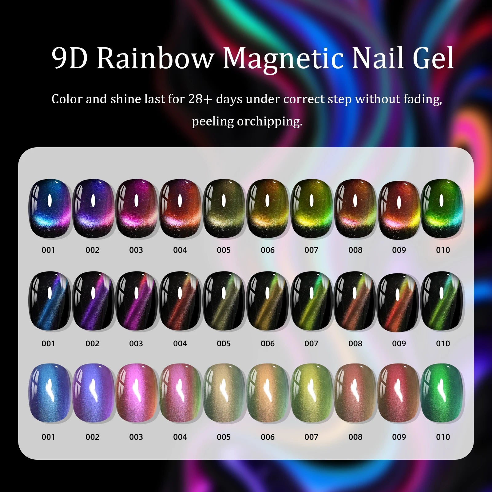 7.5ml Rainbow Magnetic Nail Polish Dopamine Quickly Dry Cat Eye Nail Polish No Curing Lamp Required DlY Nail Art Varnish