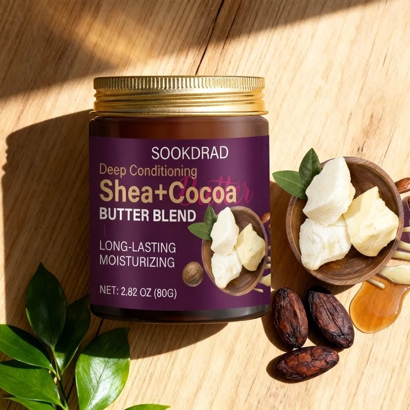 Shea+Cocoa Butter Blend, deep nourish, long-lasting moisture, dry body parts, unisex,80g daily carry, all skin types