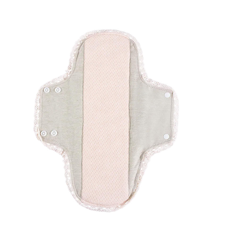 BIAI New Lace-Trimmed Reusable Sanitary Pad Washable & Reusable Cloth Panty Liner Breathable Highly Absorbent Nursing Pads