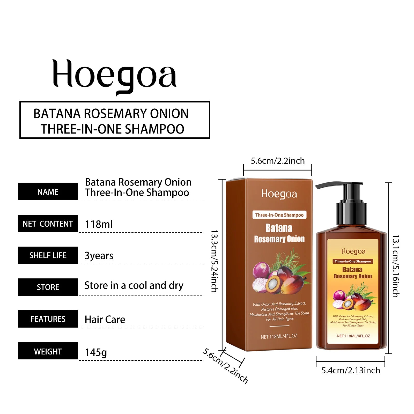 Batana Rosemary Shampoo  Anti-Hair Loss Shampoo Strengthens Hair Roots Soothes Scalp Deep Cleansing Smooth Hair Care Shampoo